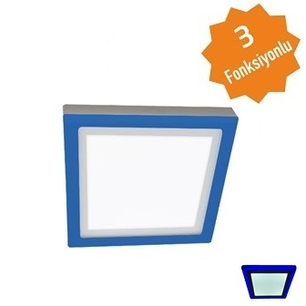 HELIOS 36-7186 - 24 Watt Çift Renkli Sıva Üstü Kare LED Panel Armatür