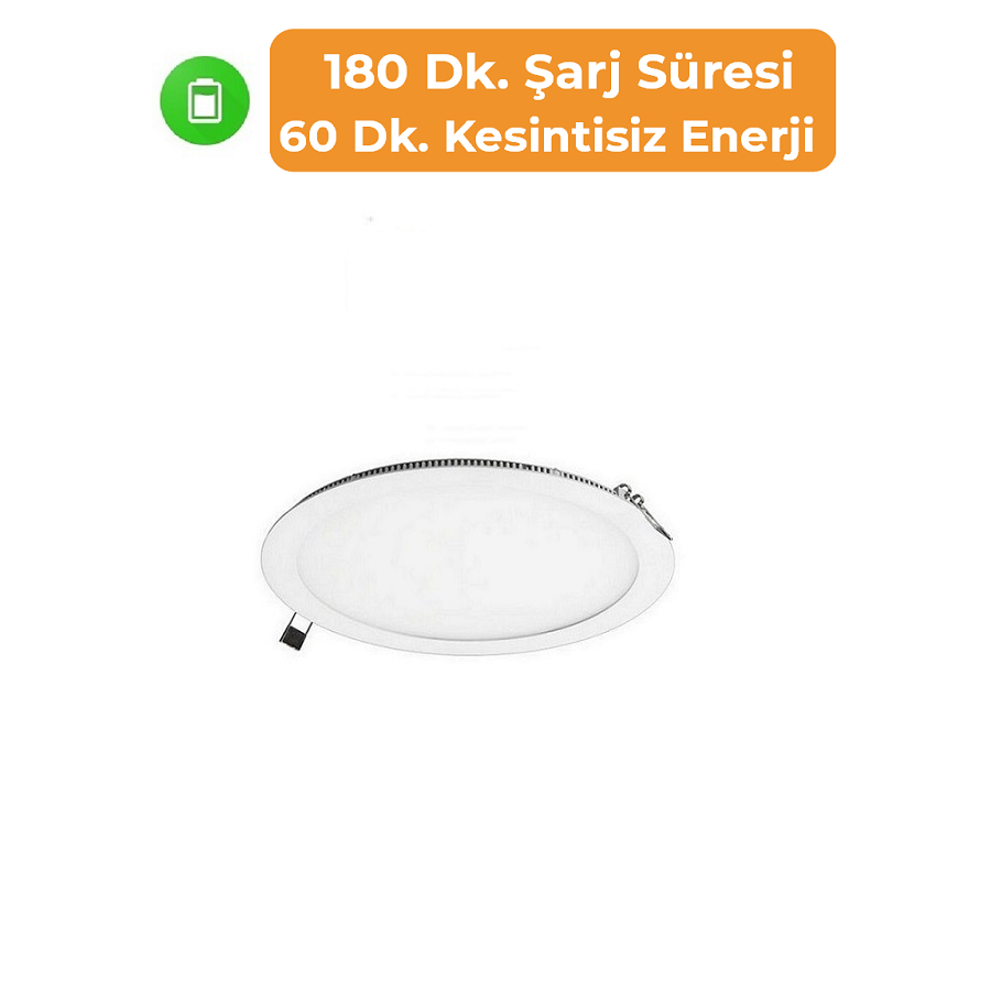 FORLIFE FL-2038 KP - 3 Watt  Acil Aydınlatma Kitli Sıva Altı Yuvarlak LED Panel Armatür