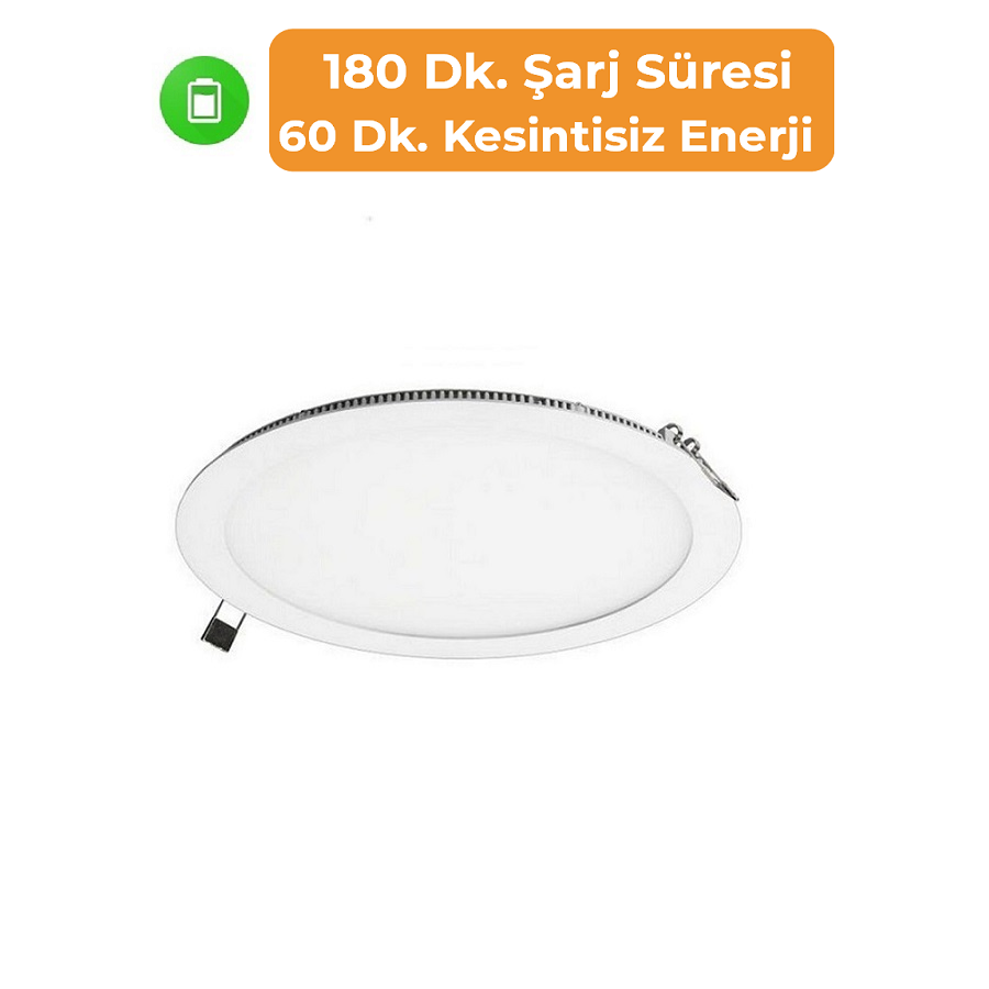 FORLIFE FL-2040 KP - 9 Watt  Acil Aydınlatma Kitli Sıva Altı Yuvarlak LED Panel Armatür
