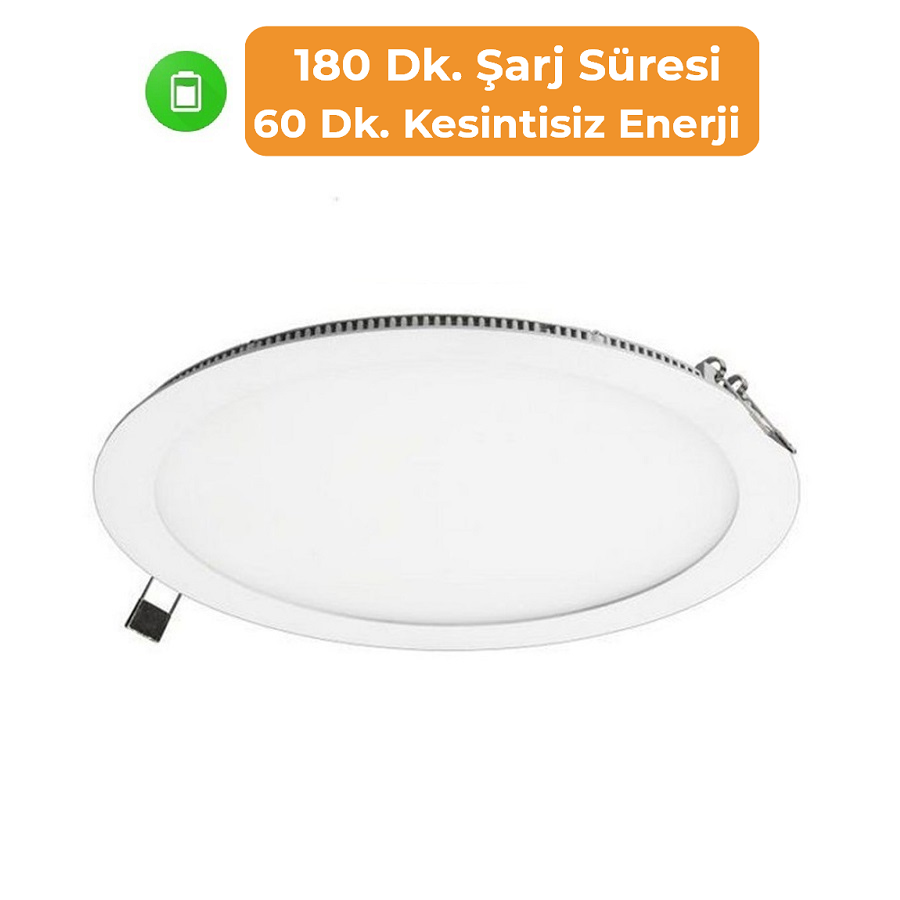 FORLIFE FL-2041 KP - 18 Watt Acil Aydınlatma Kitli Sıva Altı Yuvarlak LED Panel Armatür