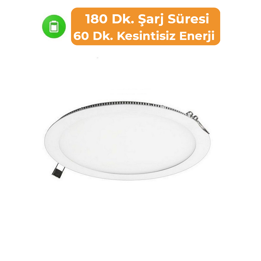 FORLIFE FL-2043 KP - 12 Watt Acil Aydınlatma Kitli Sıva Altı Yuvarlak LED Panel Armatür