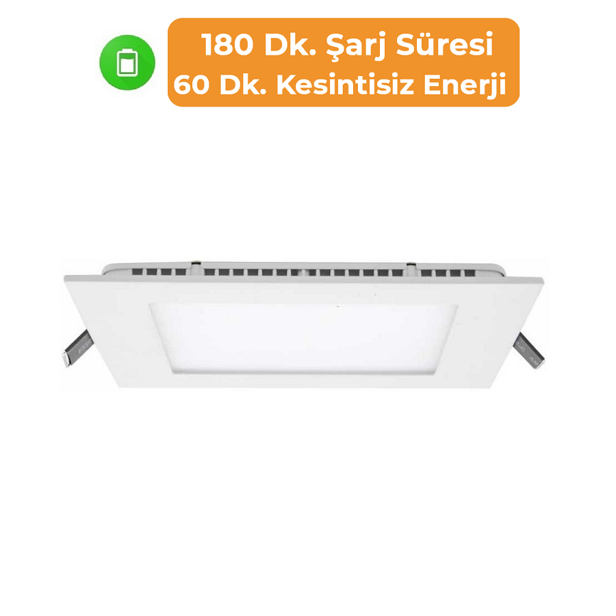 FORLIFE FL-2044-K KP - 24 Watt Acil Aydınlatma Kitli Sıva Altı Kare LED Panel Armatür