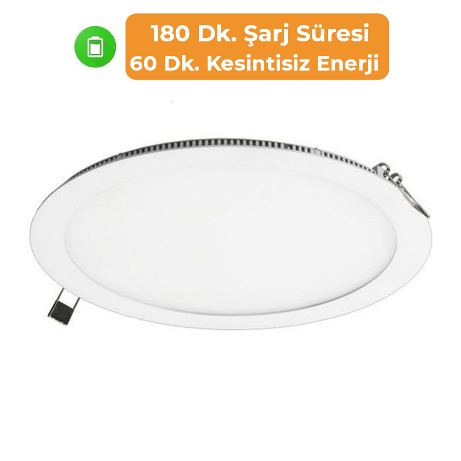 FORLIFE FL-2044 KP - 24 Watt Acil Aydınlatma Kitli Sıva Altı Yuvarlak LED Panel Armatür