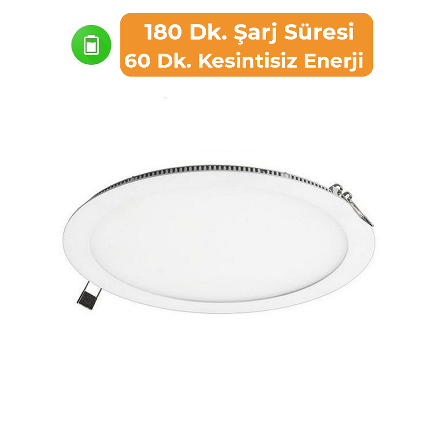 FORLIFE FL-2150 KP - 15 Watt Acil Aydınlatma Kitli Sıva Altı Yuvarlak LED Panel Armatür