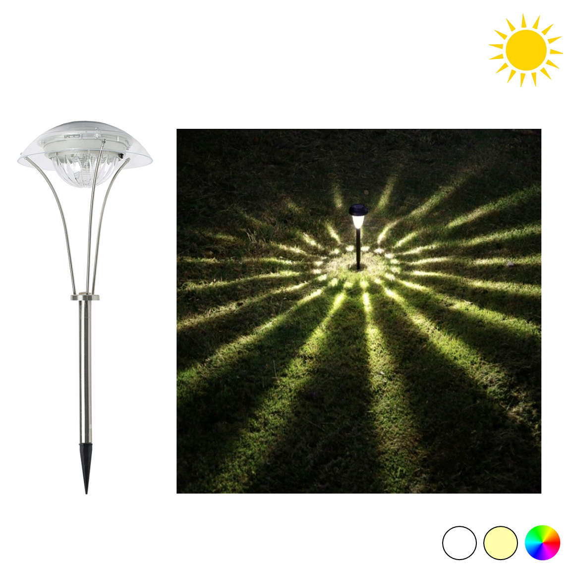 FORLIFE FL-3121 - 5 Watt Fotoselli LED Kazıklı Bahçe Armatürü