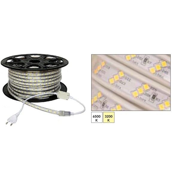 FORLIFE FL-5032 - 220 Volt Dış Mekân Üç Sıra 2835 SMD LED Hortum (100 metre)