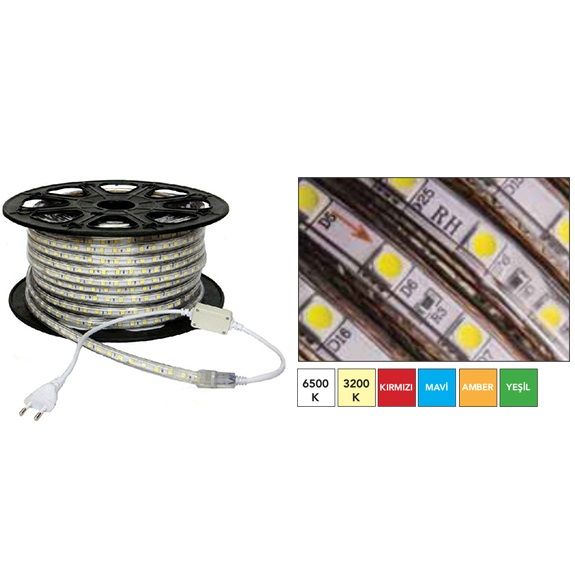 FORLIFE FL-5070 - 220 Volt Dış Mekân 5050 SMD LED Hortum (100 metre)