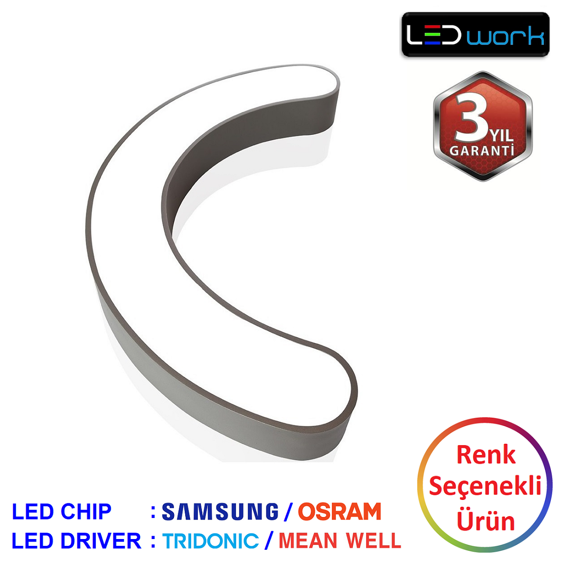 LW-Croissa-01 - Dekoratif LED Sarkıt/Sıva Üstü LED Armatür