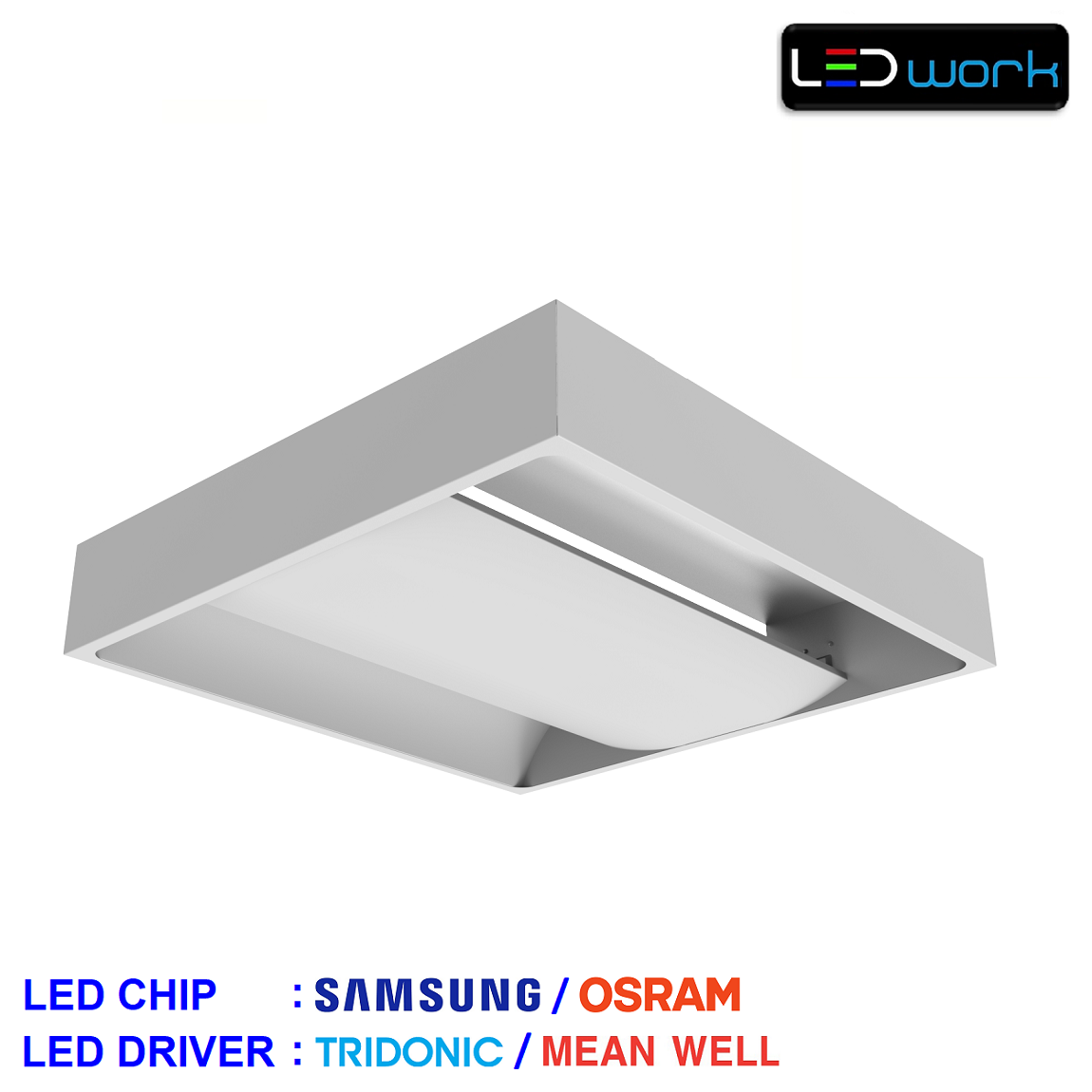LW-ENSU-60x60 - 60x60 33 Watt Sıva Üstü Endirekt LED Armatür
