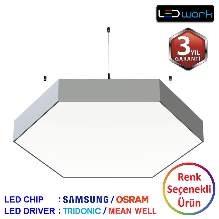 LW-Hexa-01 - Dekoratif LED Sarkıt/Sıva Üstü LED Armatür