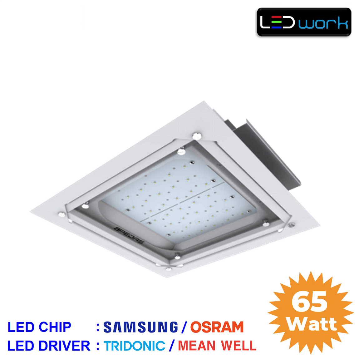 LW-LKSA-01-65 - 65 Watt Sıva Altı LED Kanopi Armatür