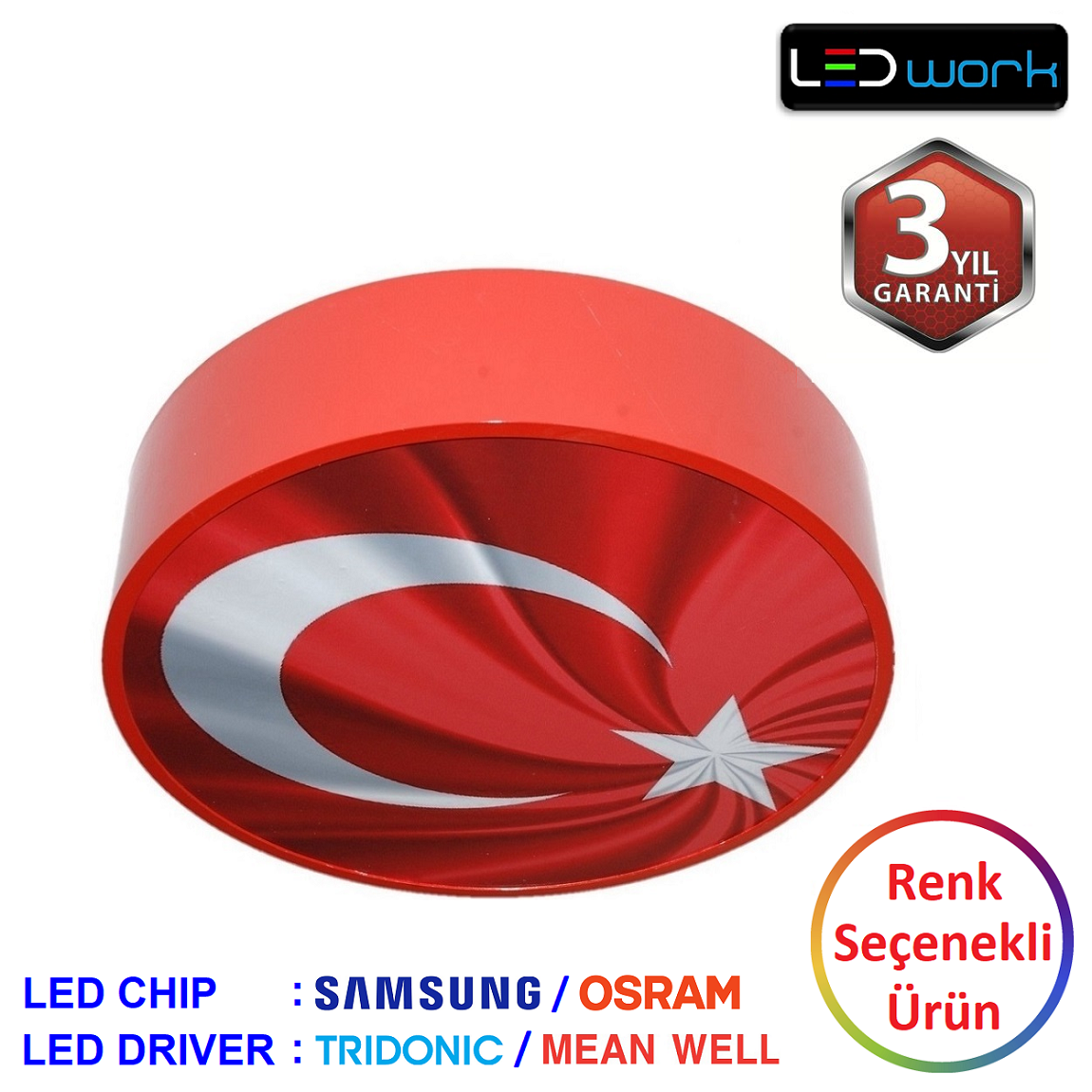 LW-Tambour-02 - Dekoratif LED Sarkıt/Sıva Üstü LED Armatür