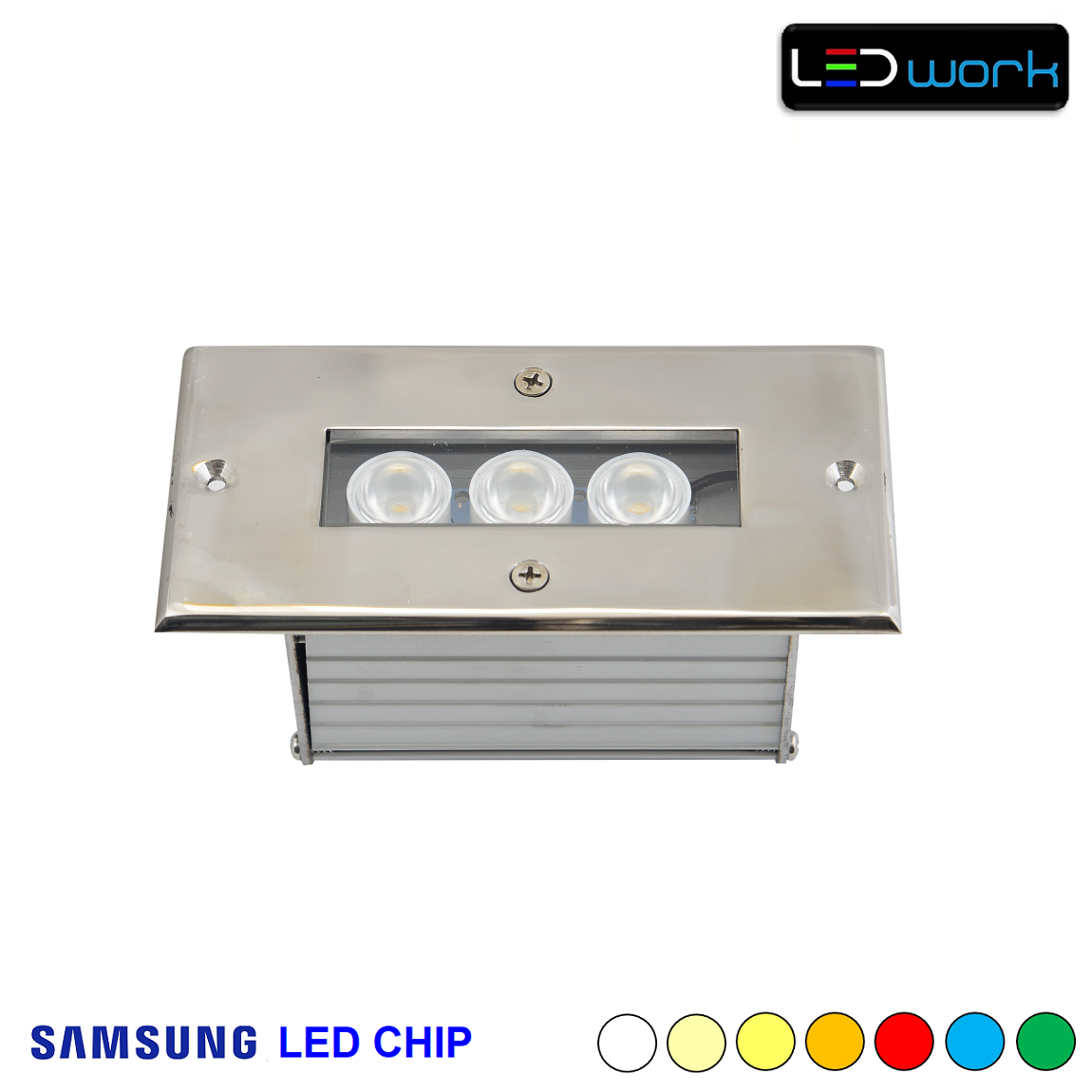 12 cm 3 Watt SAMSUNG LED Chip Sıva Altı RGB Wallwasher