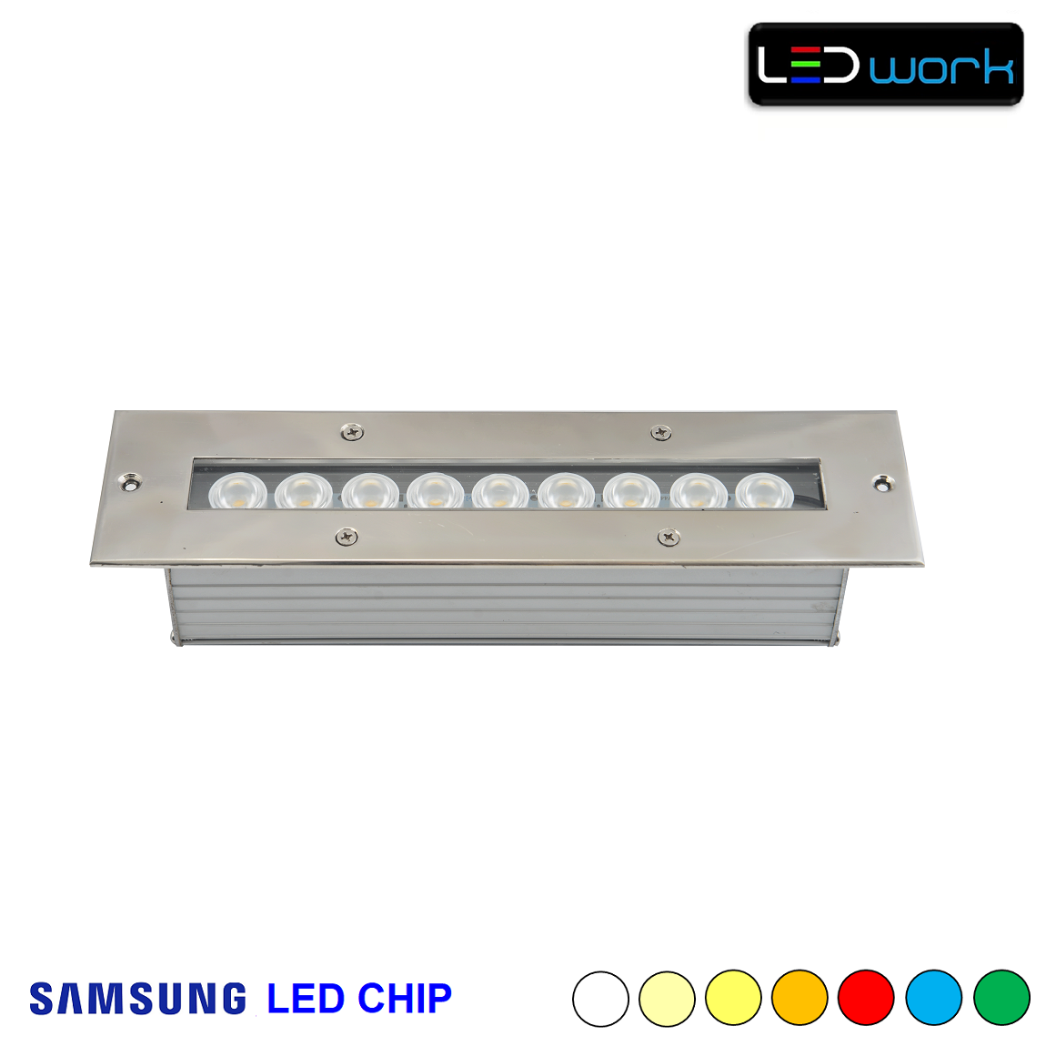 30 cm 9 Watt SAMSUNG LED Chip Sıva Altı RGB Wallwasher