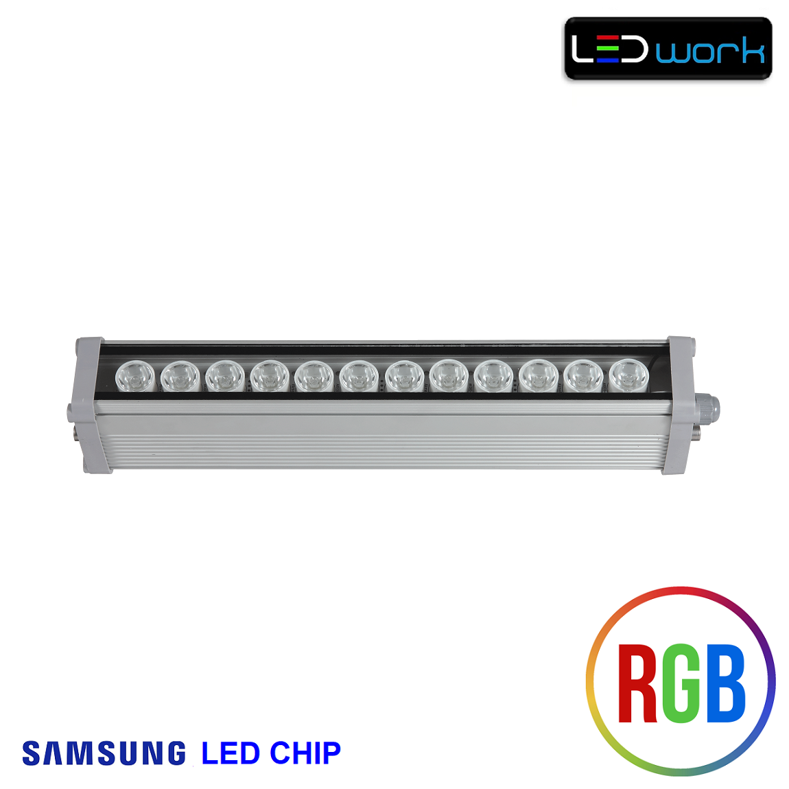 35 cm 12 Watt SAMSUNG LED Chip Sıva Üstü RGB Wallwasher