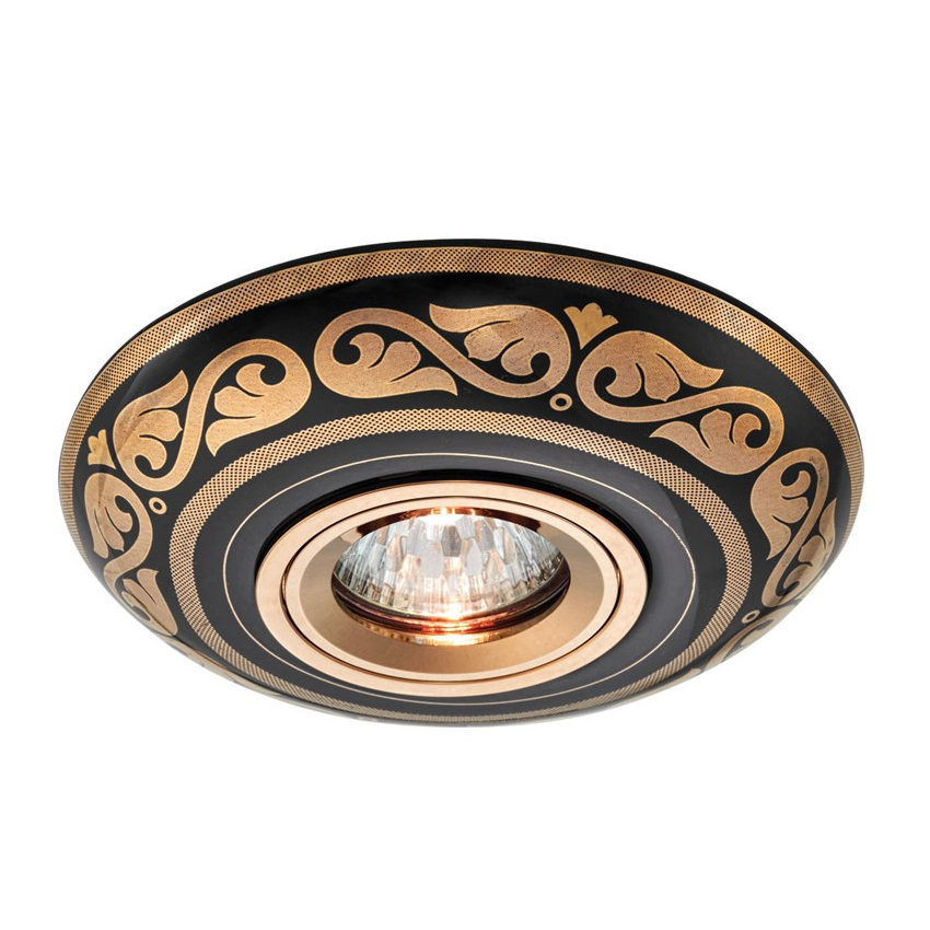 goldX ZE604-BK - Desenli Sıva Altı Porselen LED Spot Kasası