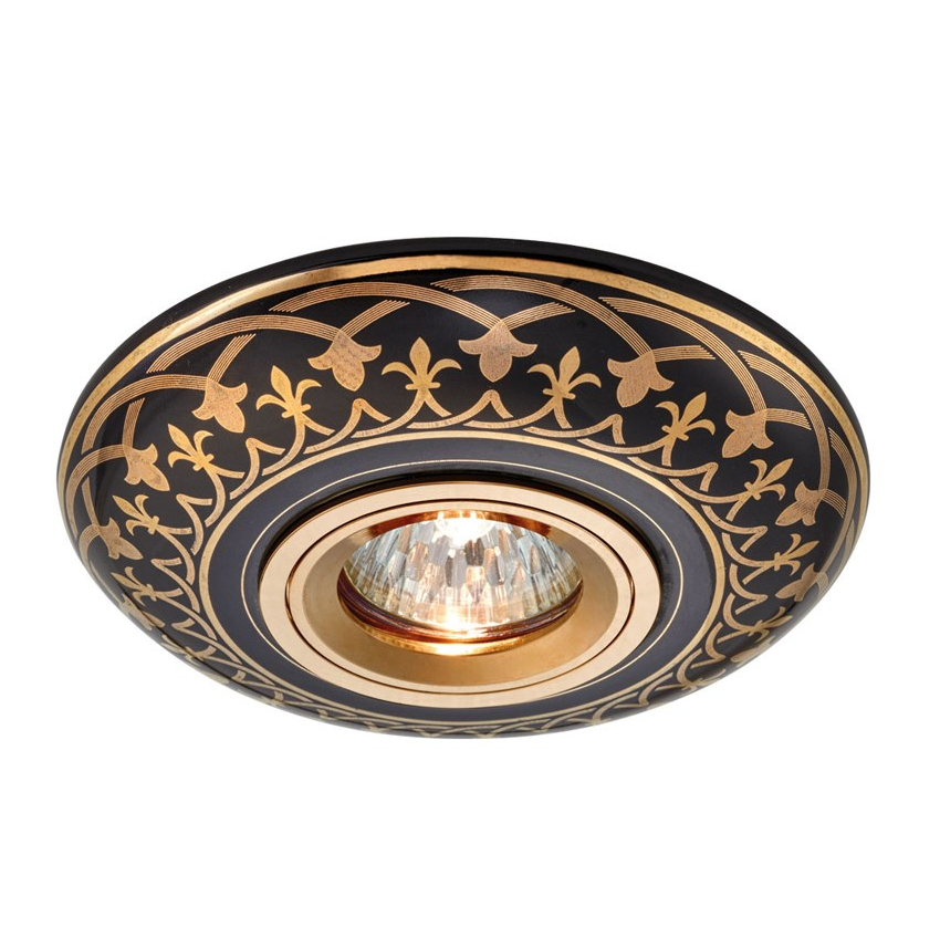 goldX ZE605-BK - Desenli Sıva Altı Porselen LED Spot Kasası