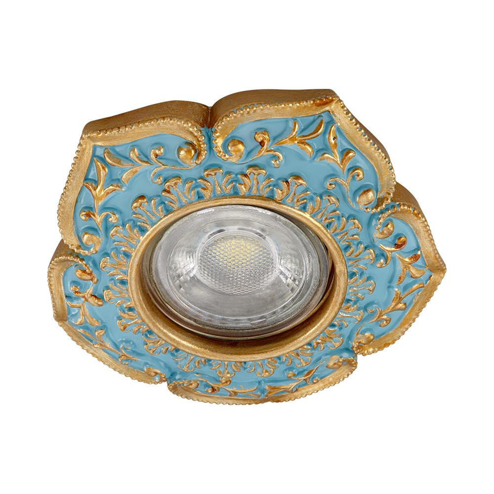 goldX ZE656-BL - Altın Desenli Sıva Altı LED Spot Kasası