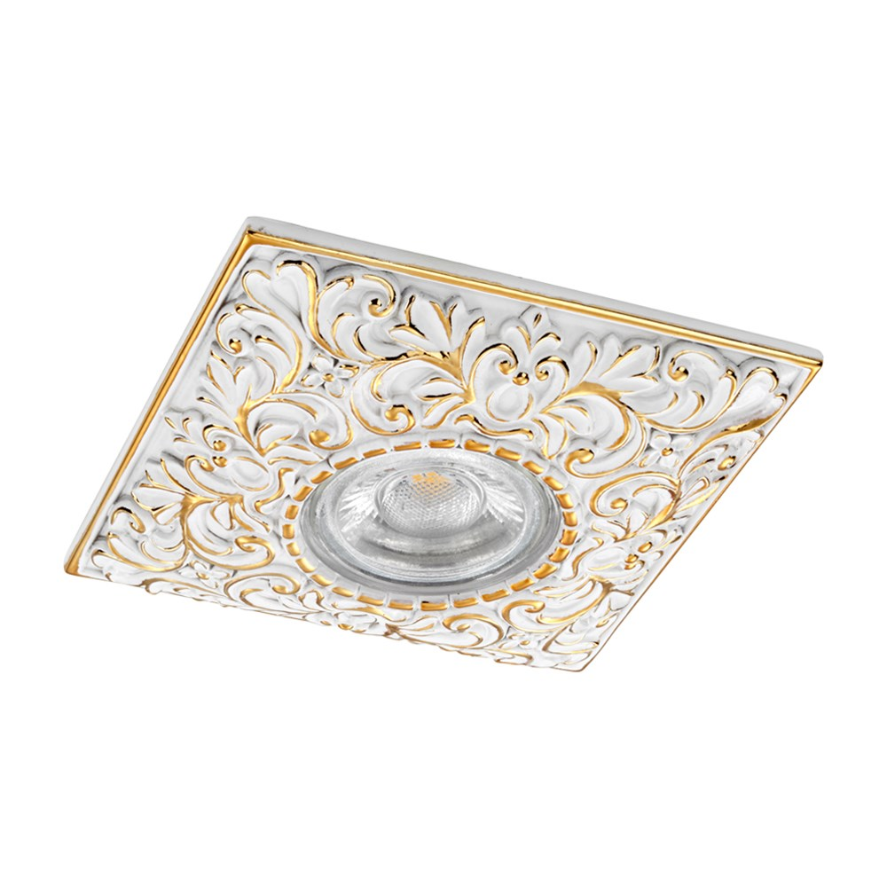 goldX ZE695 - Altın Desenli Sıva Altı Porselen LED Spot Kasası